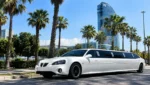Limusina Pontiac Blanca Barcelona, vista frontal