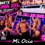 Paquete limusina XXL Hummer americana blanca con show de stripper